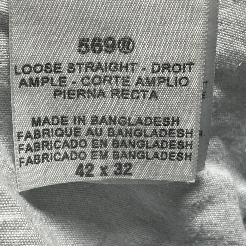 Levi's 569 Loose‎ Straight Jeans Mens 42x32 Blue 90s Grunge Y2K Baggy Classic
